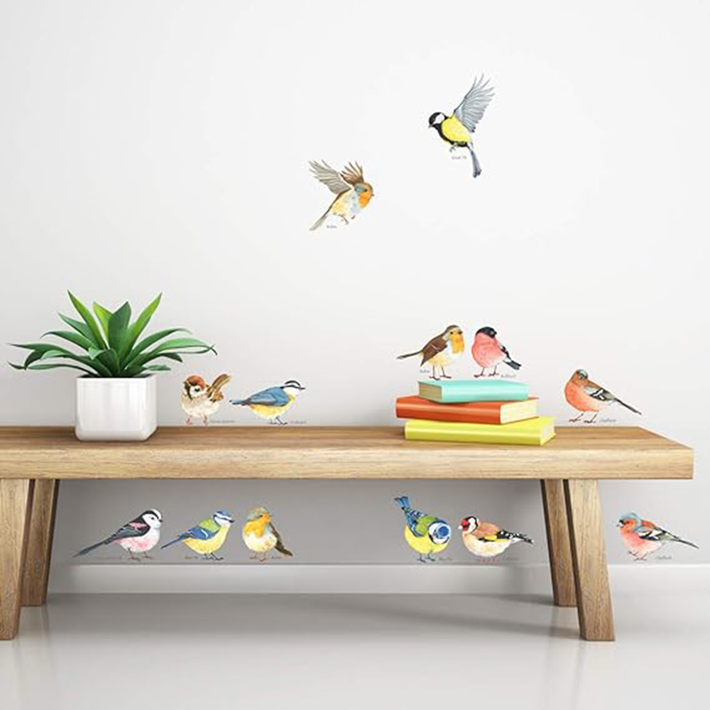 Baby Nursery Panelling - 13pcs Little Birds Wall Sticker Baby