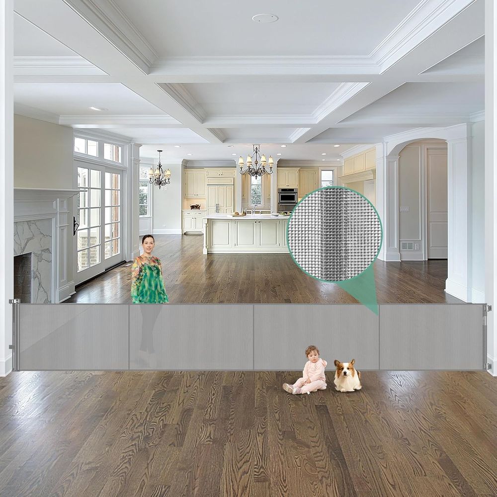 Baby Gate Extra Wide - Reinorced 195 Inch Extra Wide Baby