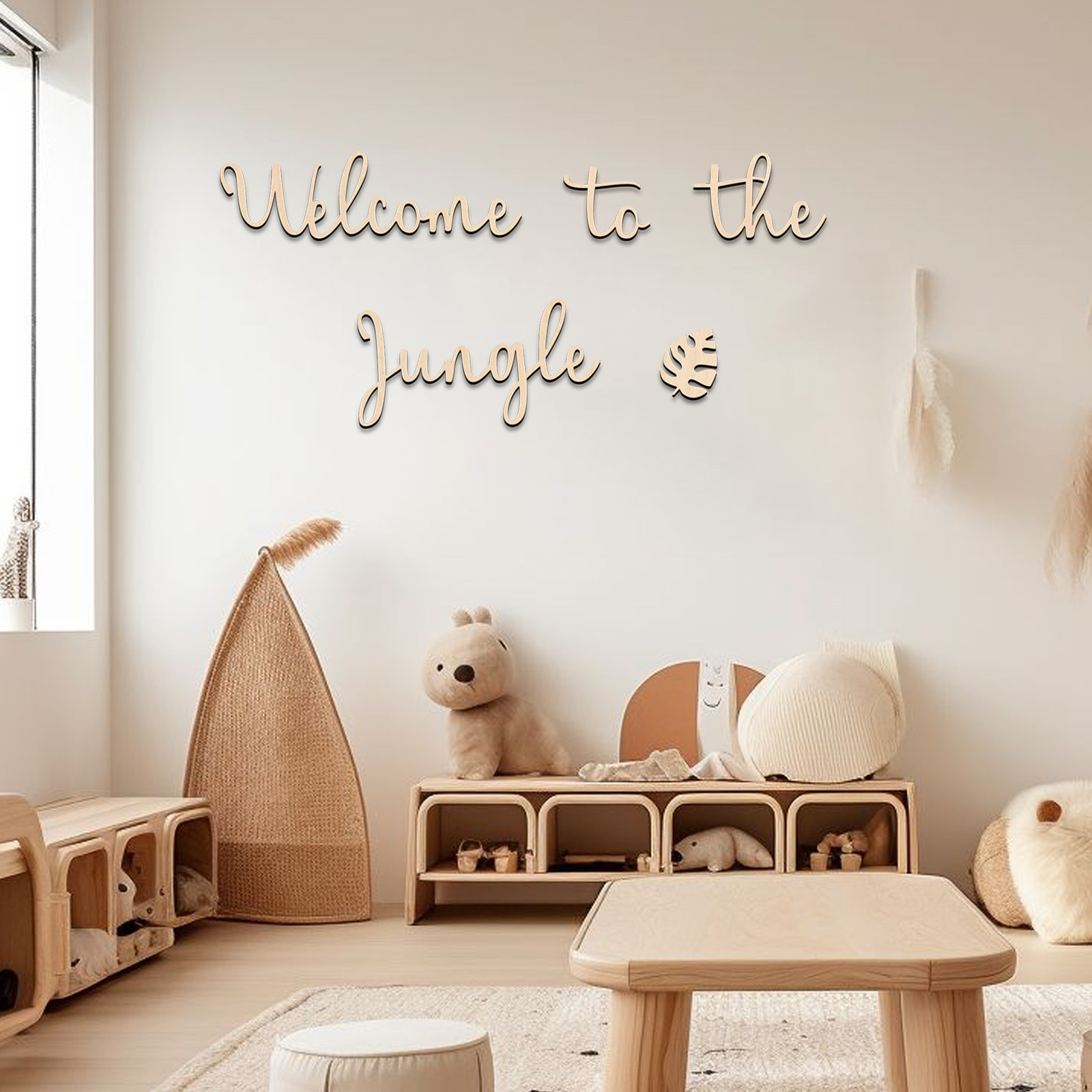 Baby Nursery Home - Welcome to the Jungle Wooden Sign