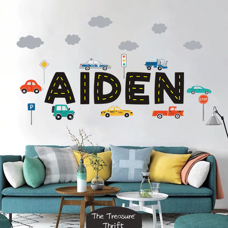 Custom Name Construction Vehic - Baby Nursery Panelling recension och pris