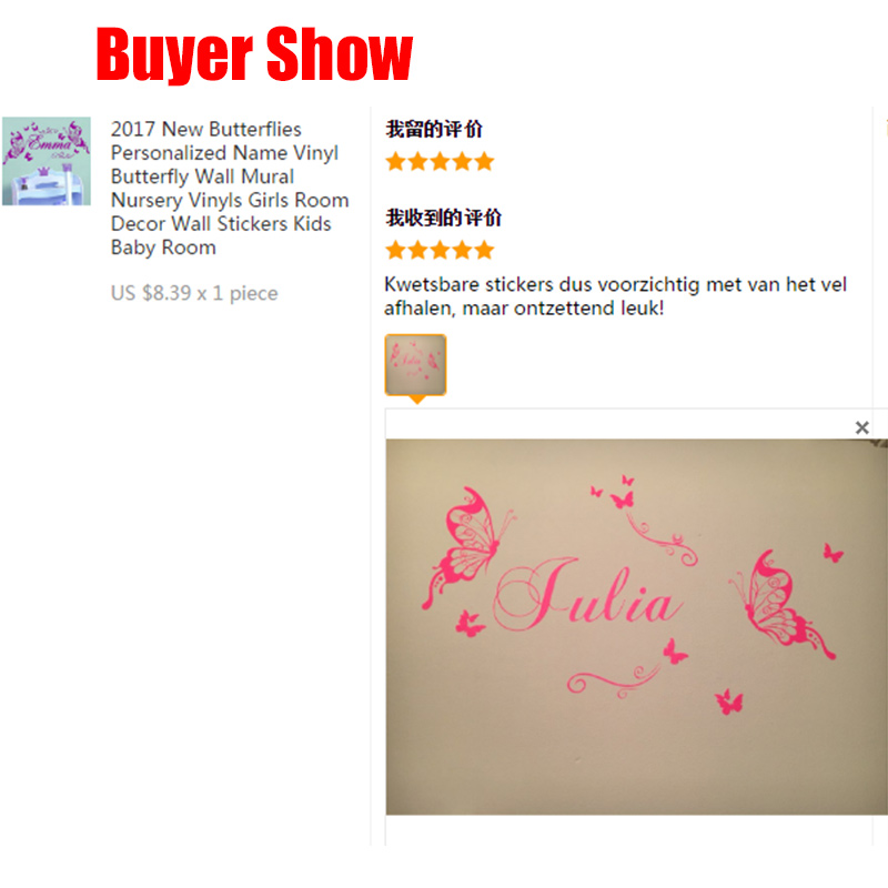 New Butterflies Personalized N - Baby Nursery Panelling recension och pris