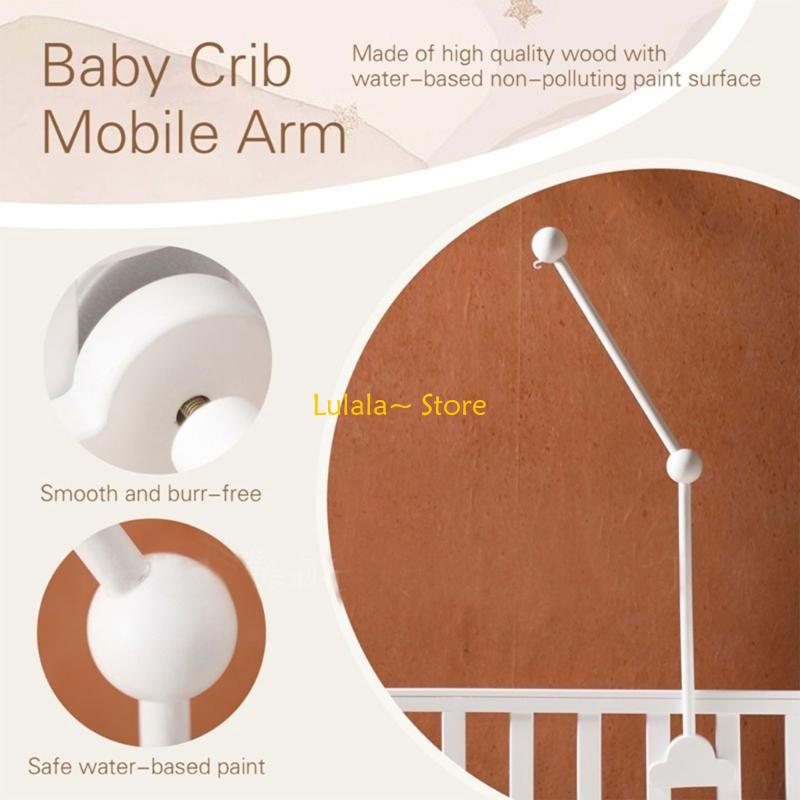 Y4QA Crib Hanging Holder Woode - Crib Mobile Musical recension och pris