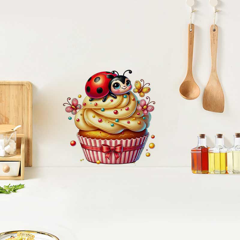 Cute Ladybug Wall Sticker Baby - Baby Nursery Panelling recension och pris