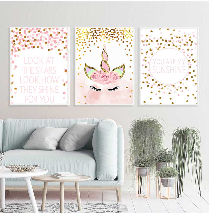Decorative Picture Baby Girl B - Baby Nursery Pink recension och pris