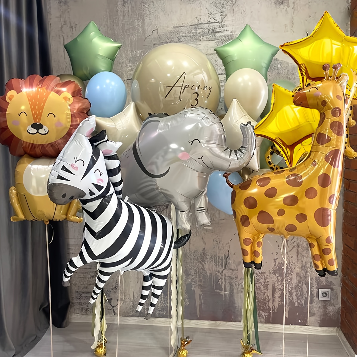 8PCS Cartoon Animal Theme Foil - Baby Nursery Jungle Theme recension och pris