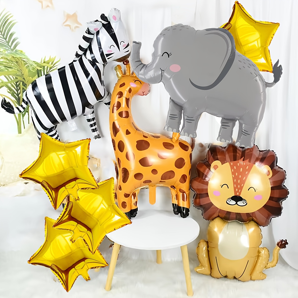 8PCS Cartoon Animal Theme Foil - Baby Nursery Jungle Theme recension och pris