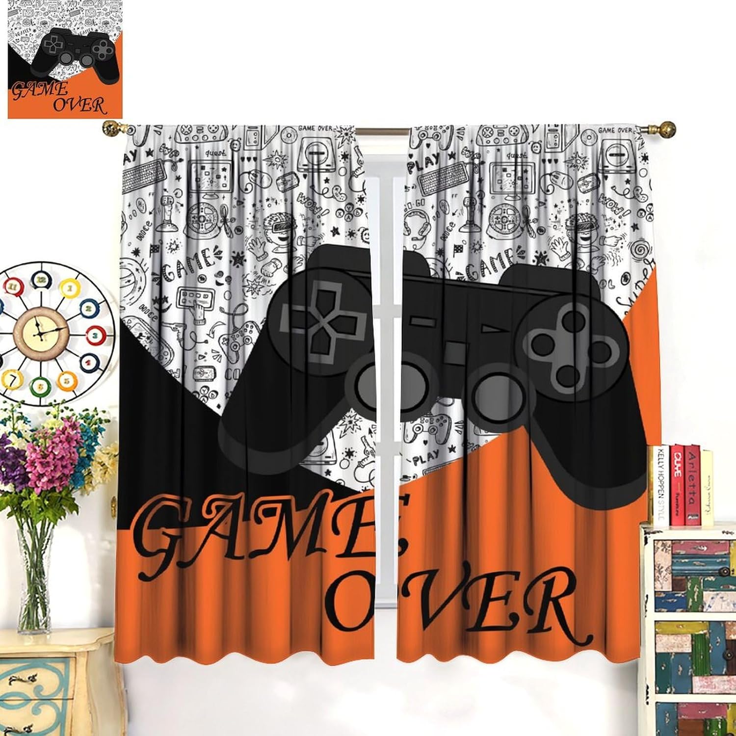 Gamer Curtains Kids Boy Bedroo - Baby Nursery Videos recension och pris