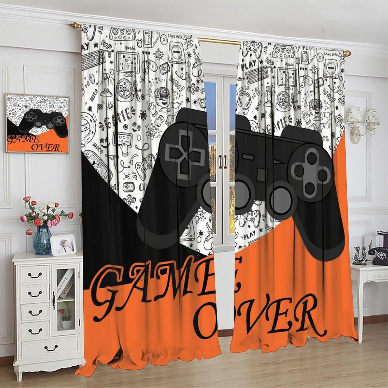 Gamer Curtains Kids Boy Bedroo - Baby Nursery Videos recension och pris