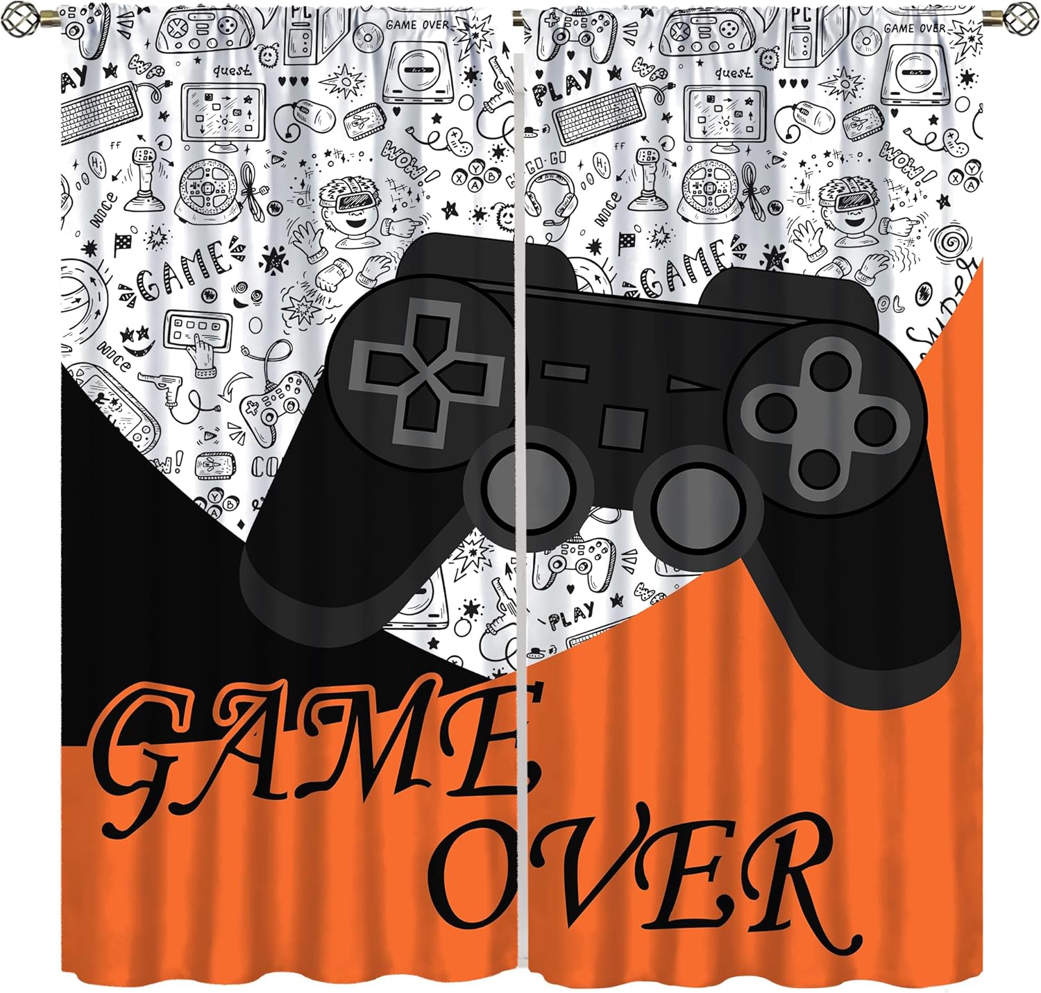 Gamer Curtains Kids Boy Bedroo - Baby Nursery Videos recension och pris