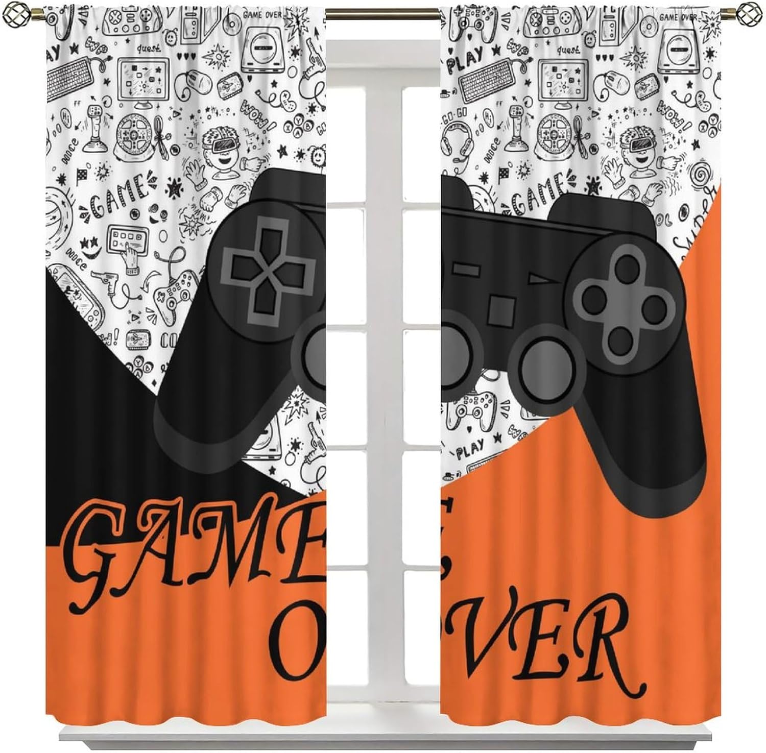 Gamer Curtains Kids Boy Bedroo - Baby Nursery Videos recension och pris