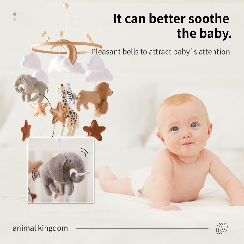 Crib Mobile Bed Bell Wooden Ba - Crib Mobile Musical recension och pris