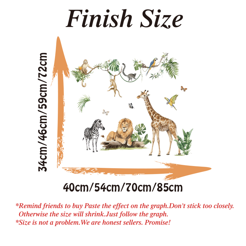 Large Jungle Animal Tropical L - Baby Nursery Panelling recension och pris