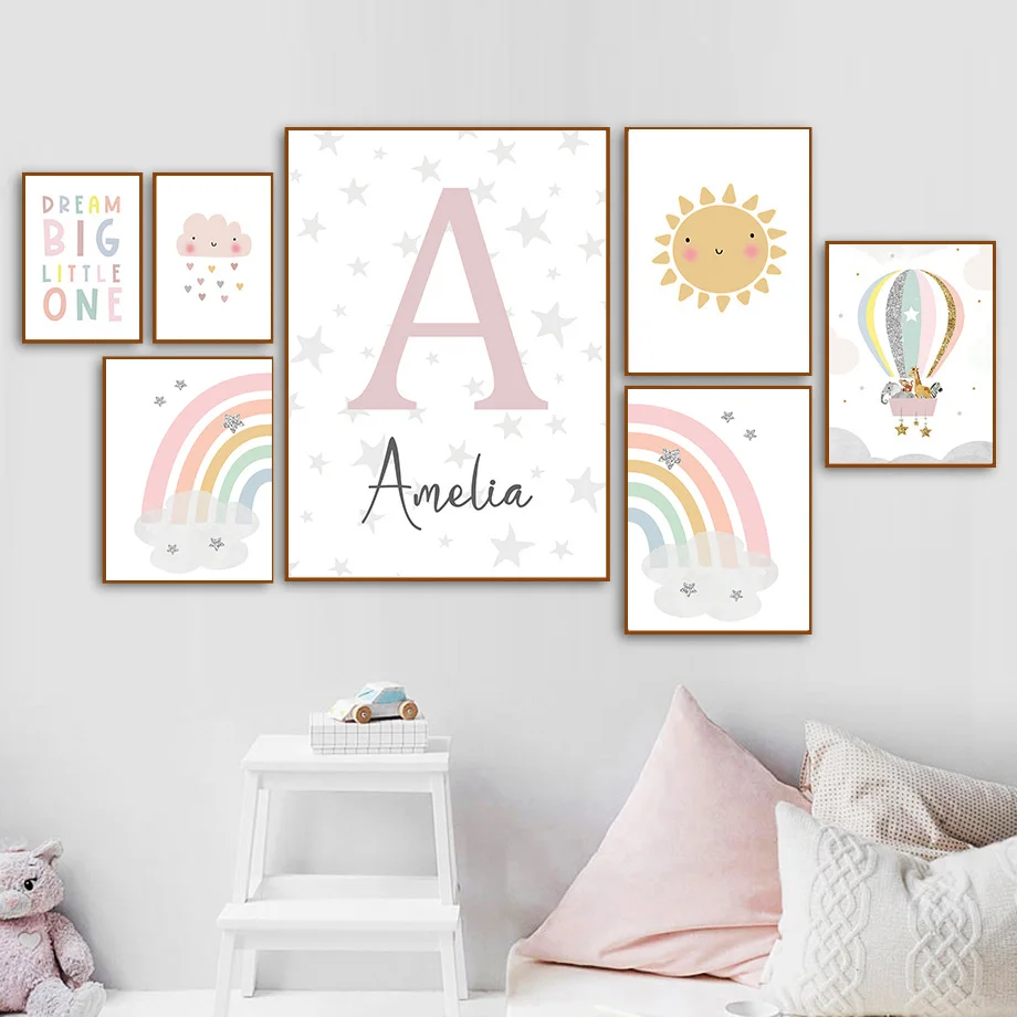 Giraffe Elephant Hot Balloon S - Baby Nursery Posters recension och pris