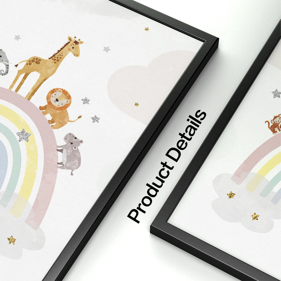 Giraffe Elephant Hot Balloon S - Baby Nursery Posters recension och pris