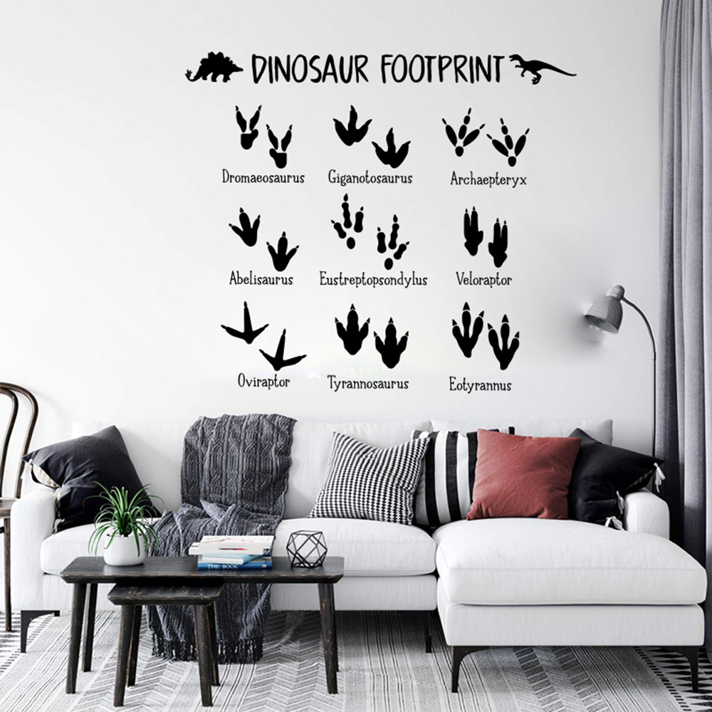 Cartoon Dinosaur Footprint Paw - Baby Nursery Panelling recension och pris