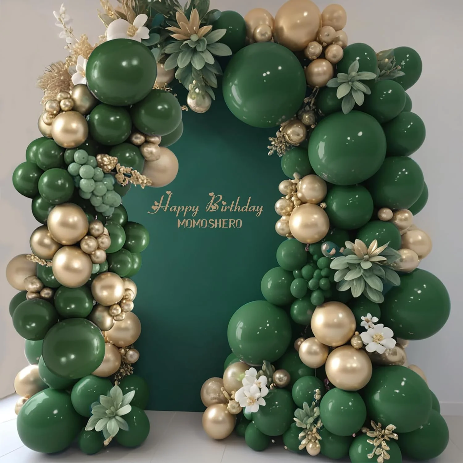 101Pcs Green Gold Latex Balloo - Baby Nursery Jungle Theme recension och pris