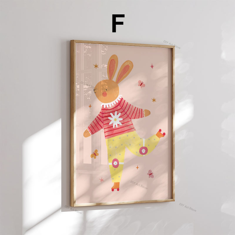 Funny Cartoon Animal Nursery W - Baby Nursery Posters recension och pris