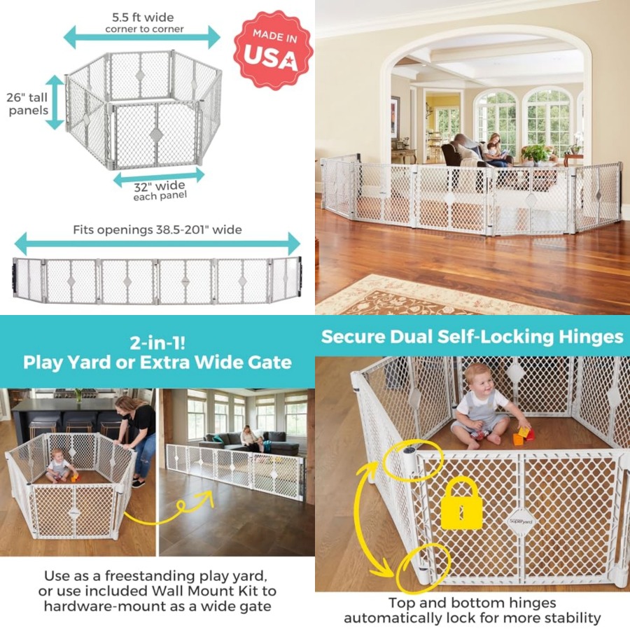 Superyard Duo Extra Wide Baby  - Baby Gate Extra Wide recension och pris