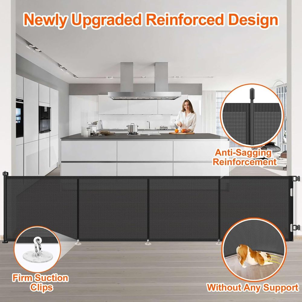 Upgrade 180 inch Retractable B - Baby Gate Extra Wide recension och pris