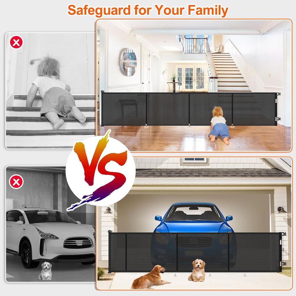 Upgrade 180 inch Retractable B - Baby Gate Extra Wide recension och pris