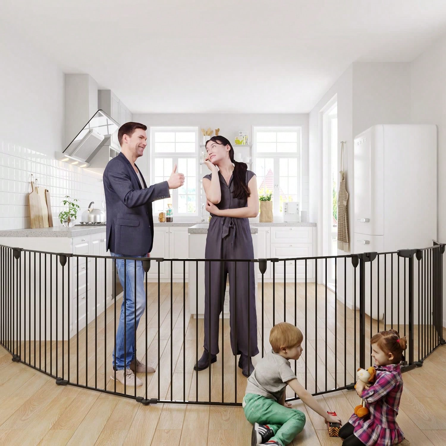 Extra Wide Black Baby Gate Wit - Baby Gate Extra Wide recension och pris