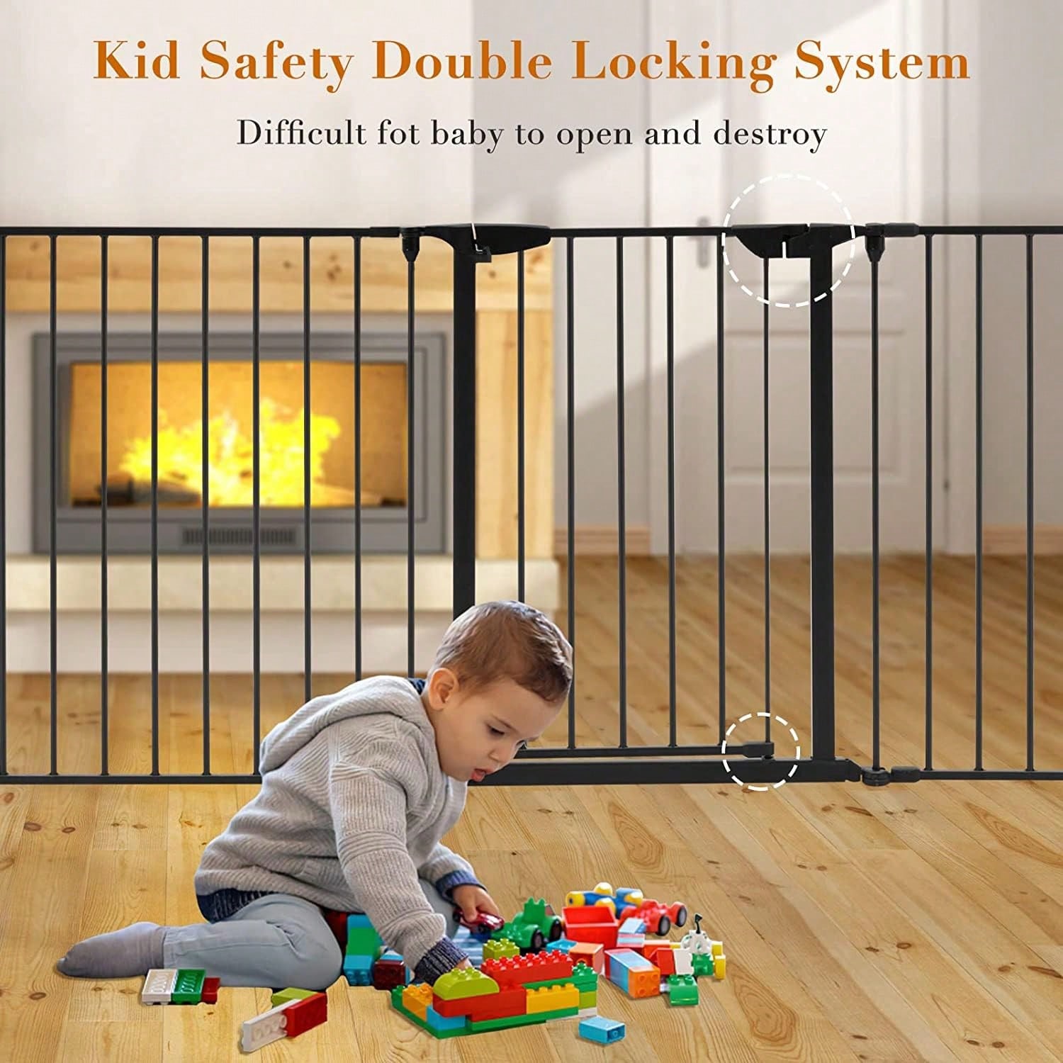 Extra Wide Black Baby Gate Wit - Baby Gate Extra Wide recension och pris