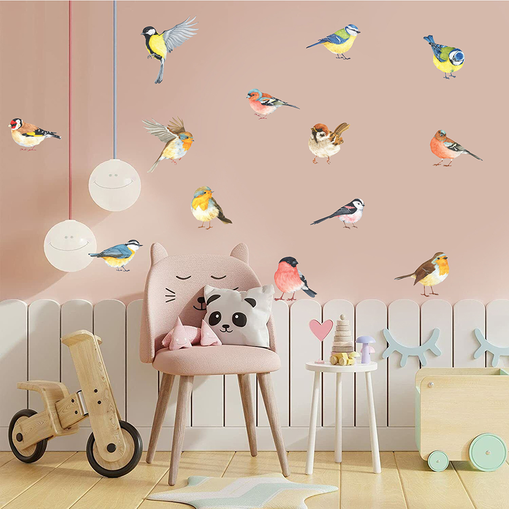 13pcs Little Birds Wall Sticke - Baby Nursery Panelling recension och pris