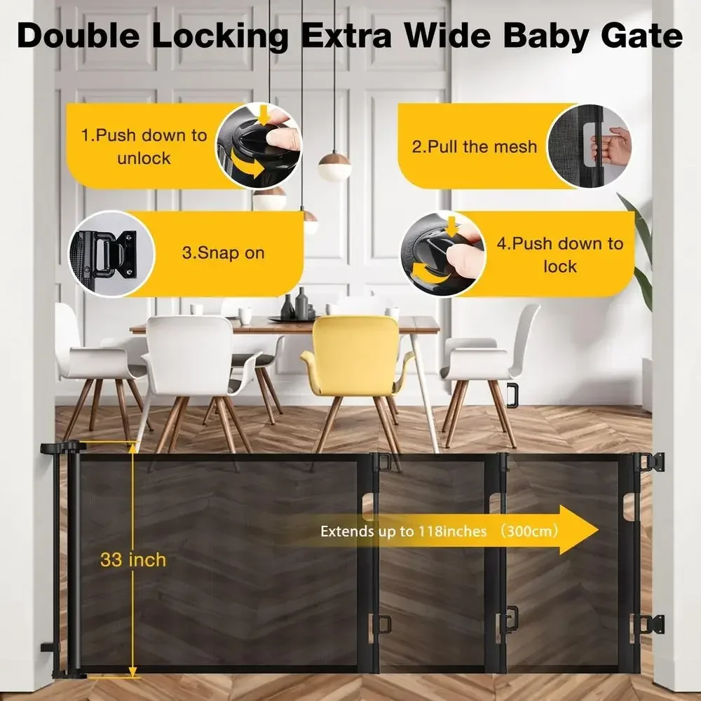 Retractable Extra Wide 118 Inc - Baby Gate Extra Wide recension och pris