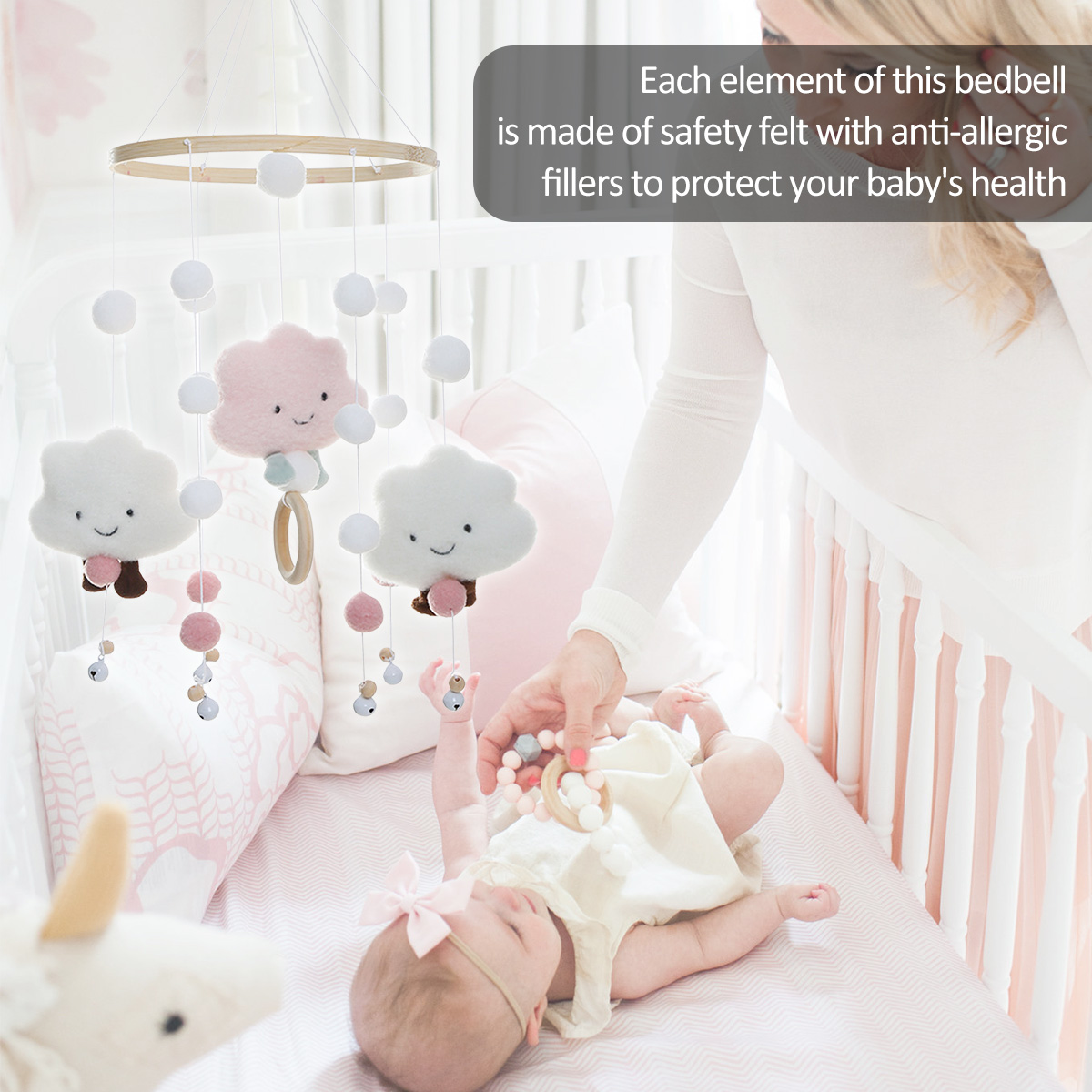 Mobile Wind Chimes with Cloud  - Crib Mobile Musical recension och pris