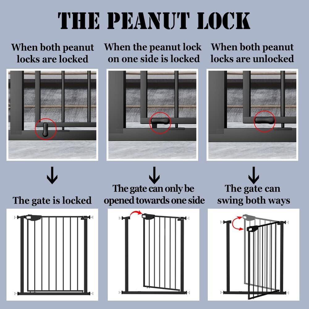 Triple Lock Baby Gate or Stair - Baby Gate Extra Wide recension och pris