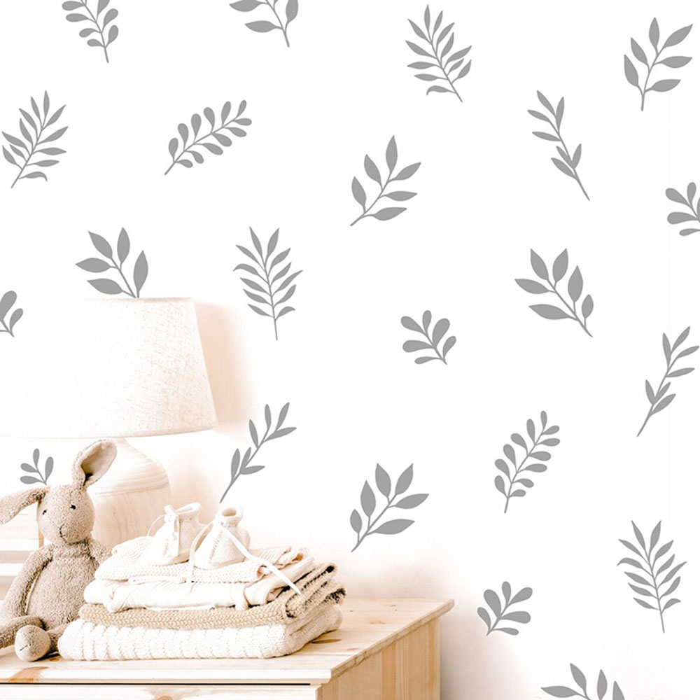 41Pcs Botanical Leaf Wall Stic - Baby Nursery Panelling recension och pris