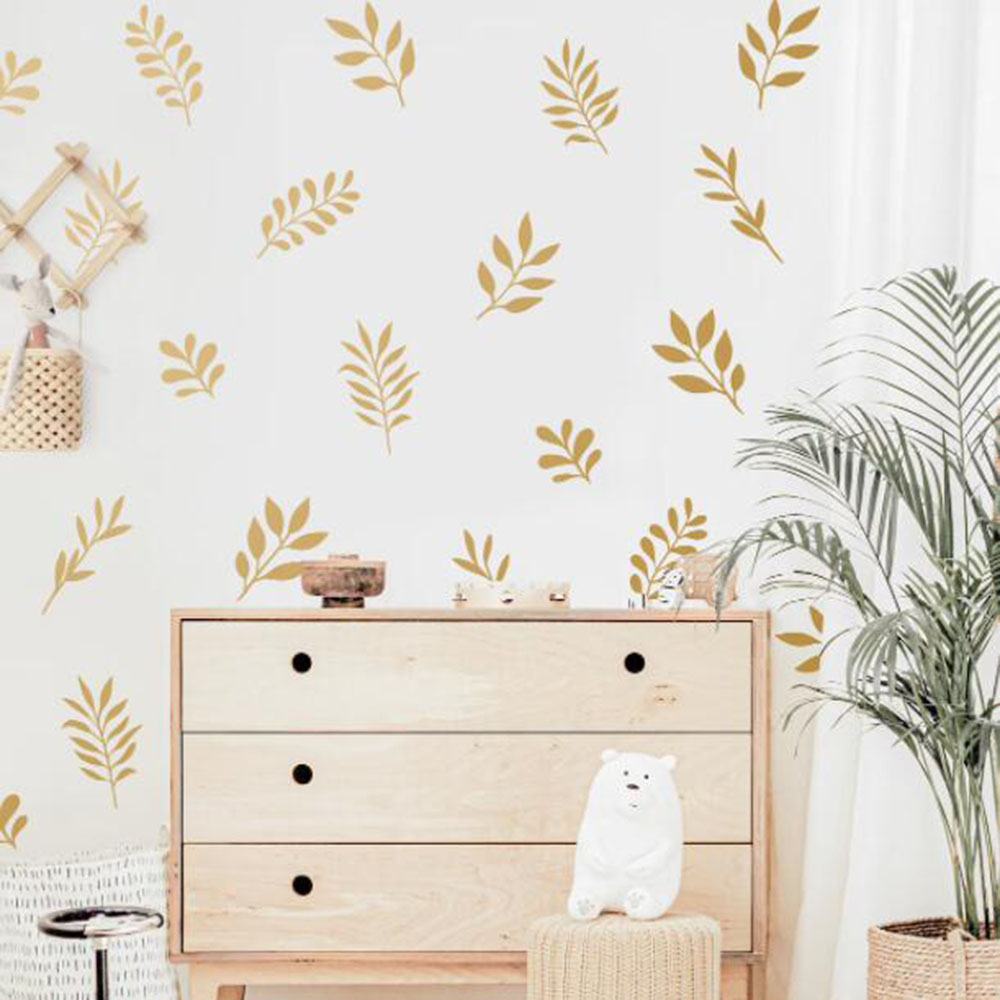 41Pcs Botanical Leaf Wall Stic - Baby Nursery Panelling recension och pris