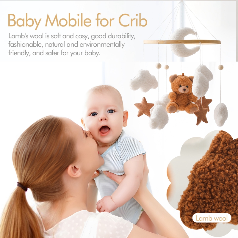 Wooden Crib Mobile Baby Bed Be - Crib Mobile Musical recension och pris