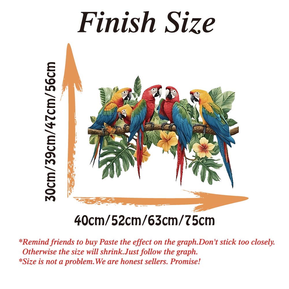 3Pcs Parrots on Branch Wall St - Baby Nursery Panelling recension och pris