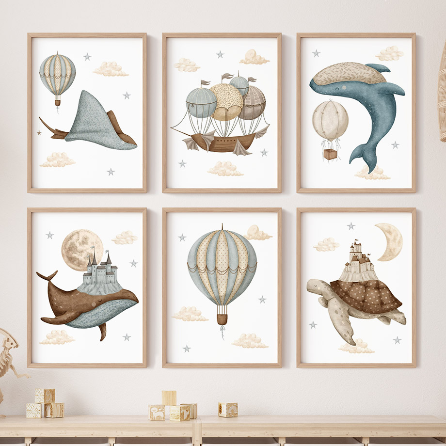 Whale Turtle Castle Balloon No - Baby Nursery Home recension och pris