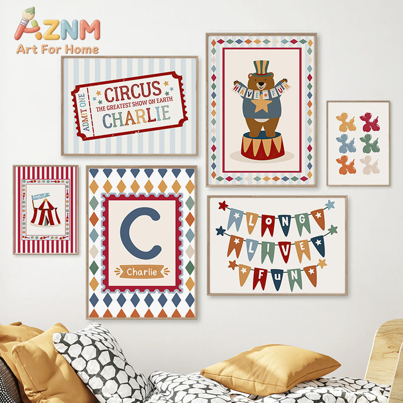 Circus Bear Magician Dog Quote - Baby Nursery Posters recension och pris